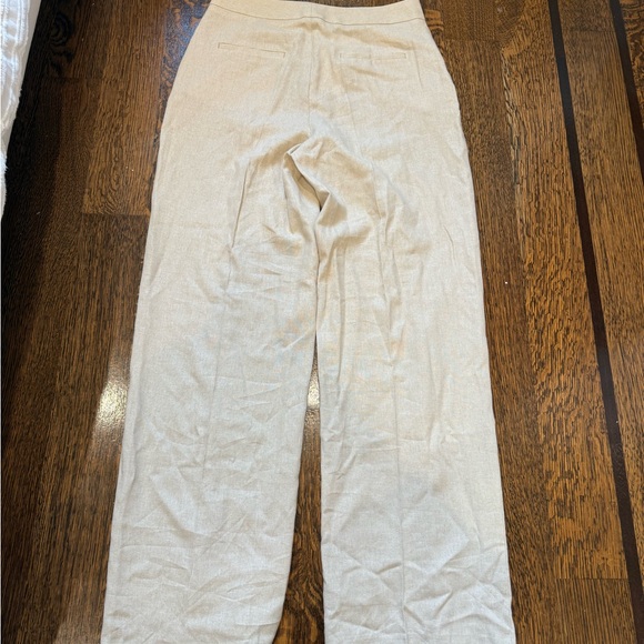 NWT Zara Light Beige Button-Up Top and Pants Set Size US Medium - Picture 9 of 12